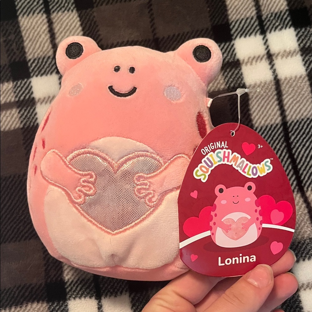 Lonina Pink Frog Squishmallow